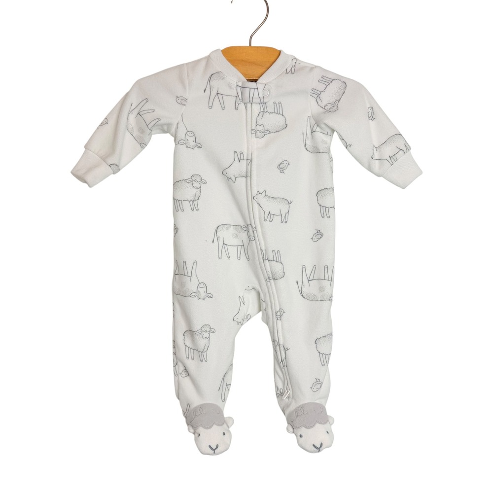 Carters Child of Mine Baby Fleece Footed Sleeper Farm Animal Sheep Cow 0-3 Month